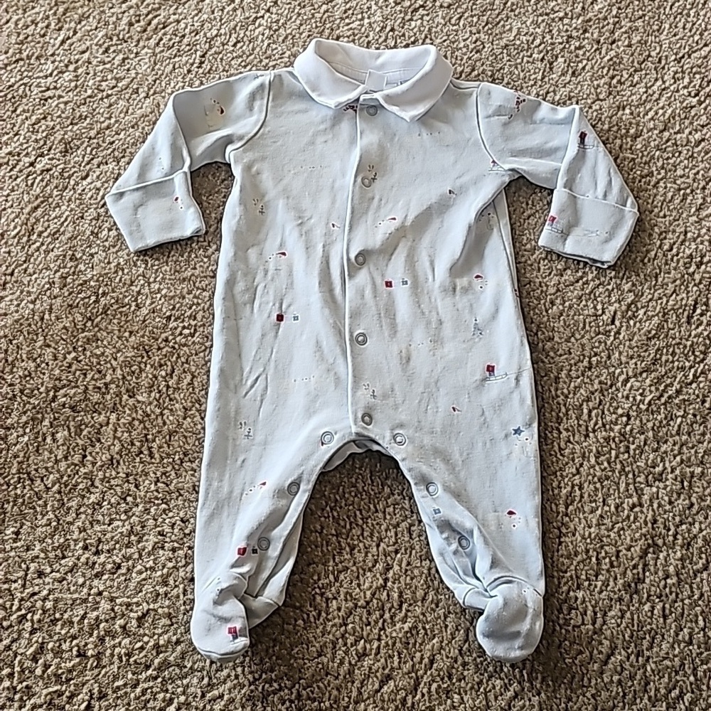 The Little White Company Organic Cotton Polar Bear One Piece 0 3M